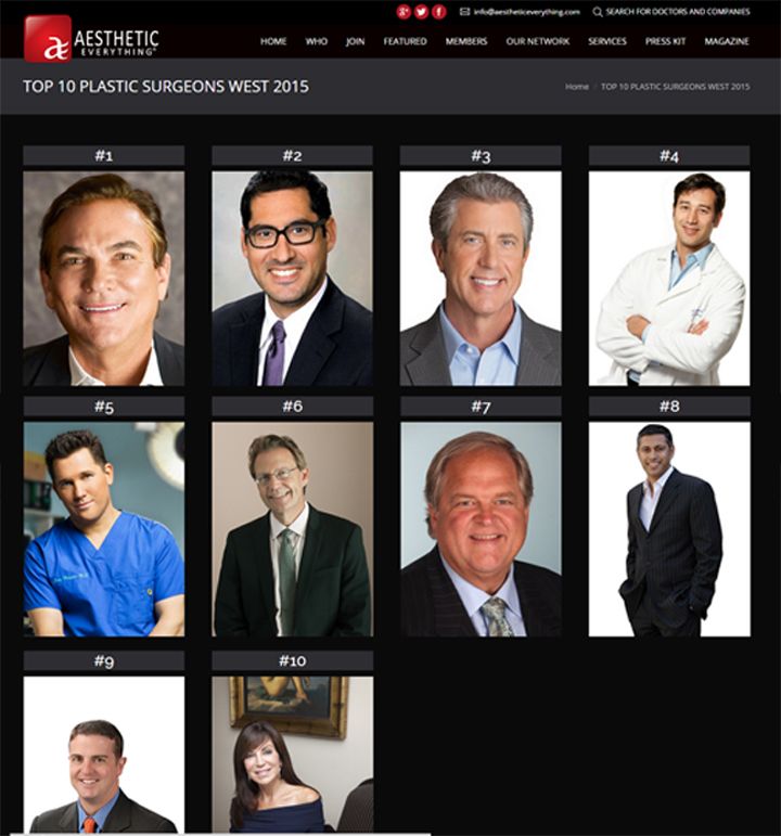 Dr. Gary Motykie Selected as a Top 10 Plastic Surgeon, Again!