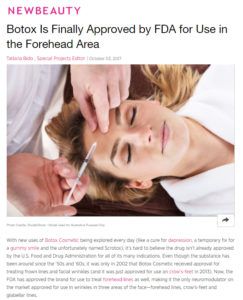 Botox Is Now Approved by FDA to Reduce Forehead Lines