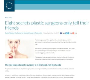 Secrets plastic surgeons only tell thier friends